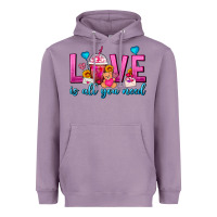 Lavender Love Is All You Need Valentines Day Frappe Coffee Heavyweight Hoodie - FaDigitalArtStudio