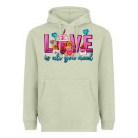 Matcha Love Is All You Need Valentines Day Frappe Coffee Heavyweight Hoodie - FaDigitalArtStudio