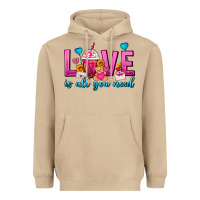 Mushroom Love Is All You Need Valentines Day Frappe Coffee Heavyweight Hoodie - FaDigitalArtStudio