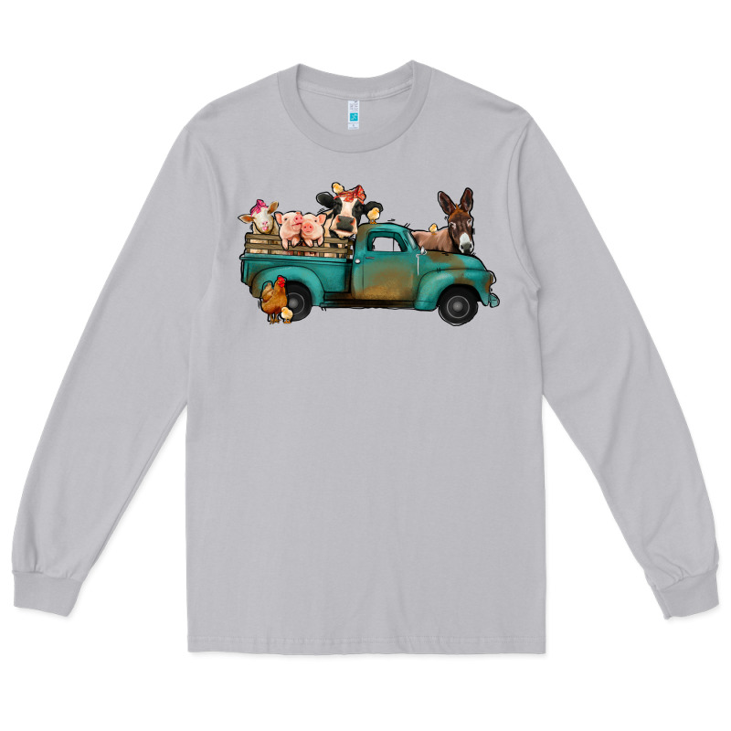Farm Animals Truck Long Sleeve Tee by Jasminsmagicworld | Teevron
