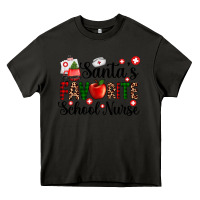 Asphalt santa's favorite  school nurse Heavy Core Tee - AdoDesignShop