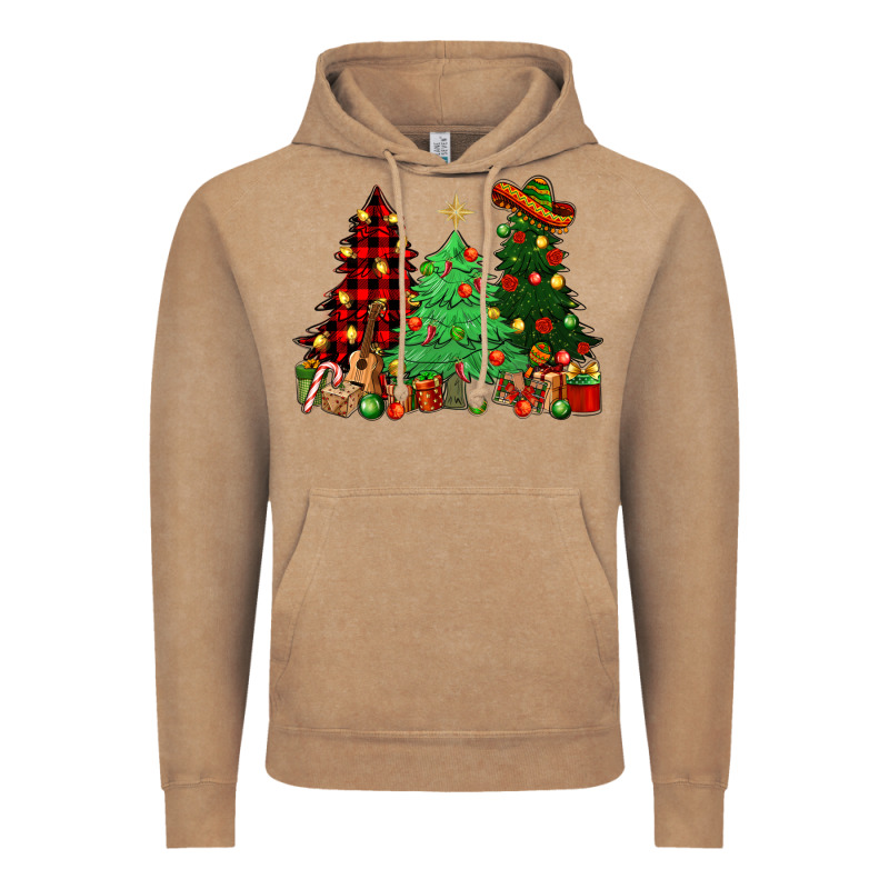 Mexican Christmas Trees Vintage Hoodie by NancyCooperArtShop | Teevron