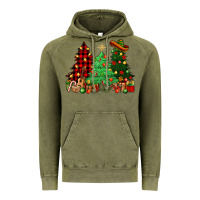Vintage Olive Mexican Christmas trees Vintage Hoodie - NancyCooperArtShop