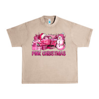 French Oak Pink Christmas Truck Urban Heavy Tee - BundleAndBundleShop