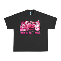 Pigment Black Pink Christmas Truck Urban Heavy Tee - BundleAndBundleShop