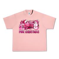 Salmon Pink Christmas Truck Urban Heavy Tee - BundleAndBundleShop