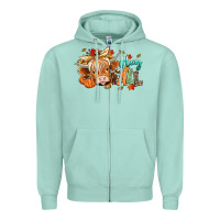 Seafoam hay fall Zipper Hoodie - CowGirlArtShop