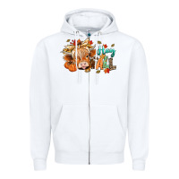 White hay fall Zipper Hoodie - CowGirlArtShop