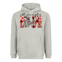 Moon Dust Skeleton all you need is love Heavyweight Hoodie - FaDigitalArtStudio