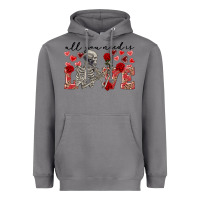 Storm Skeleton all you need is love Heavyweight Hoodie - FaDigitalArtStudio