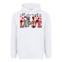 White Skeleton all you need is love Heavyweight Hoodie - FaDigitalArtStudio