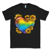 Black Pride Heart And Sunflower Classic Tee - BundleAndBundleShop
