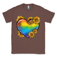 Chestnut Pride Heart And Sunflower Classic Tee - BundleAndBundleShop