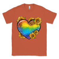 Copper Pride Heart And Sunflower Classic Tee - BundleAndBundleShop