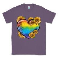 Lavender Pride Heart And Sunflower Classic Tee - BundleAndBundleShop