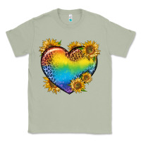 Matcha Pride Heart And Sunflower Classic Tee - BundleAndBundleShop