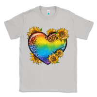 Moon Dust Pride Heart And Sunflower Classic Tee - BundleAndBundleShop