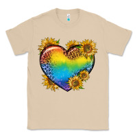 Mushroom Pride Heart And Sunflower Classic Tee - BundleAndBundleShop