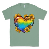 Sage Pride Heart And Sunflower Classic Tee - BundleAndBundleShop