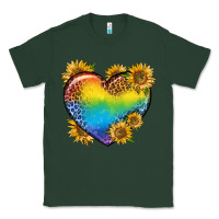 Sports Green Pride Heart And Sunflower Classic Tee - BundleAndBundleShop