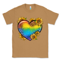 Toasted Coconut Pride Heart And Sunflower Classic Tee - BundleAndBundleShop