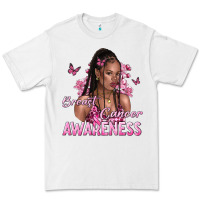 White breast cancer awareness afro woman Premium Tee - NancyCooperArtShop