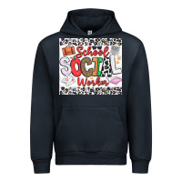 Navy School Social Worker Urban Hoodie - CowhideDigitalArt