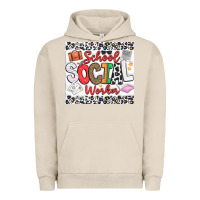 Pigment French Oak School Social Worker Urban Hoodie - CowhideDigitalArt
