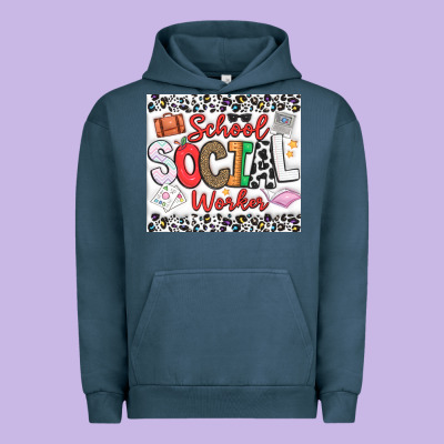School Social Worker Urban Hoodie Designed By Cowhidedigitalart