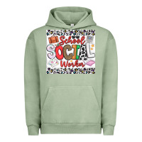 Pigment Oil Green School Social Worker Urban Hoodie - CowhideDigitalArt