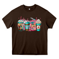 Chocolate Brown nurse fuel coffee Heavy Core Tee - Jasminsmagicworld