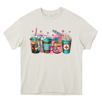 Cream nurse fuel coffee Heavy Core Tee - Jasminsmagicworld