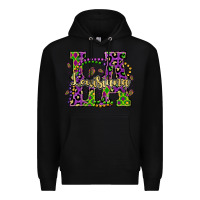 Black louisiana mardi gras Premium Hoodie - OliviaCreatesArt
