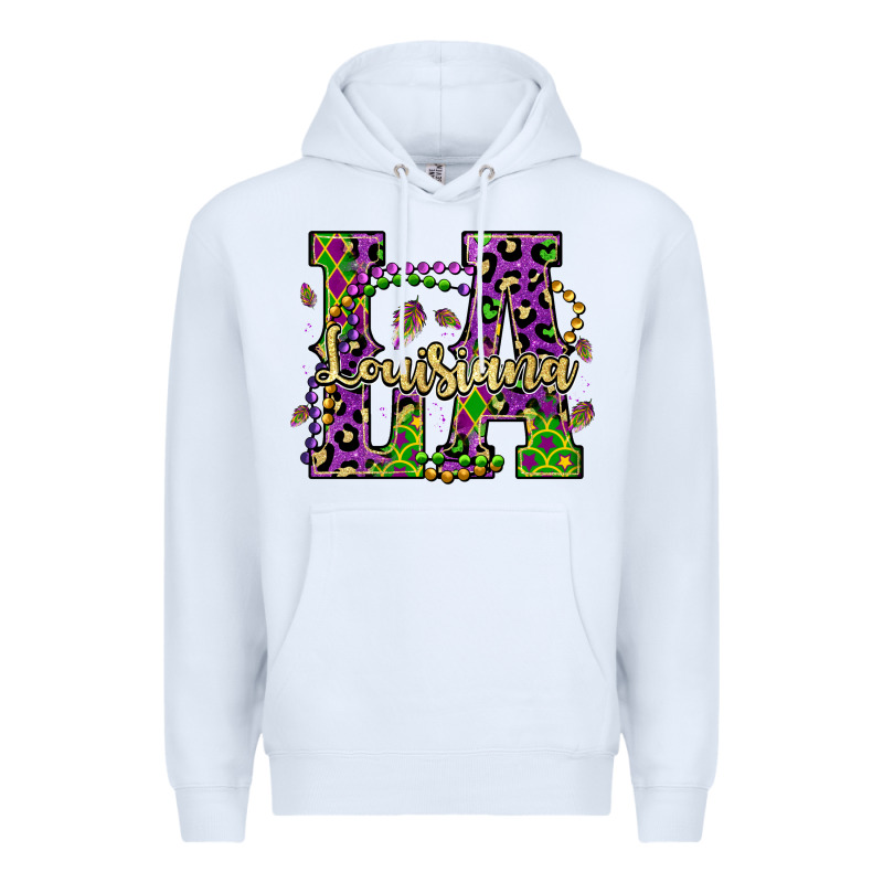 Louisiana Mardi Gras Premium Hoodie by OliviaCreatesArt | Teevron