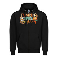 Black pumpkin spice everything Zipper Hoodie - CowGirlArtShop