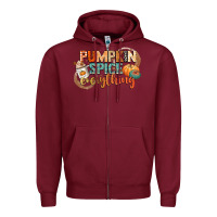 Burgundy pumpkin spice everything Zipper Hoodie - CowGirlArtShop