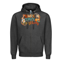 Charcoal Heather pumpkin spice everything Zipper Hoodie - CowGirlArtShop