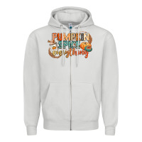 Dove Grey pumpkin spice everything Zipper Hoodie - CowGirlArtShop