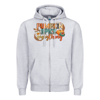 Heather Grey pumpkin spice everything Zipper Hoodie - CowGirlArtShop