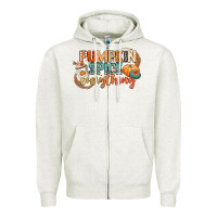 Oatmeal Heather pumpkin spice everything Zipper Hoodie - CowGirlArtShop