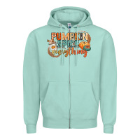 Seafoam pumpkin spice everything Zipper Hoodie - CowGirlArtShop