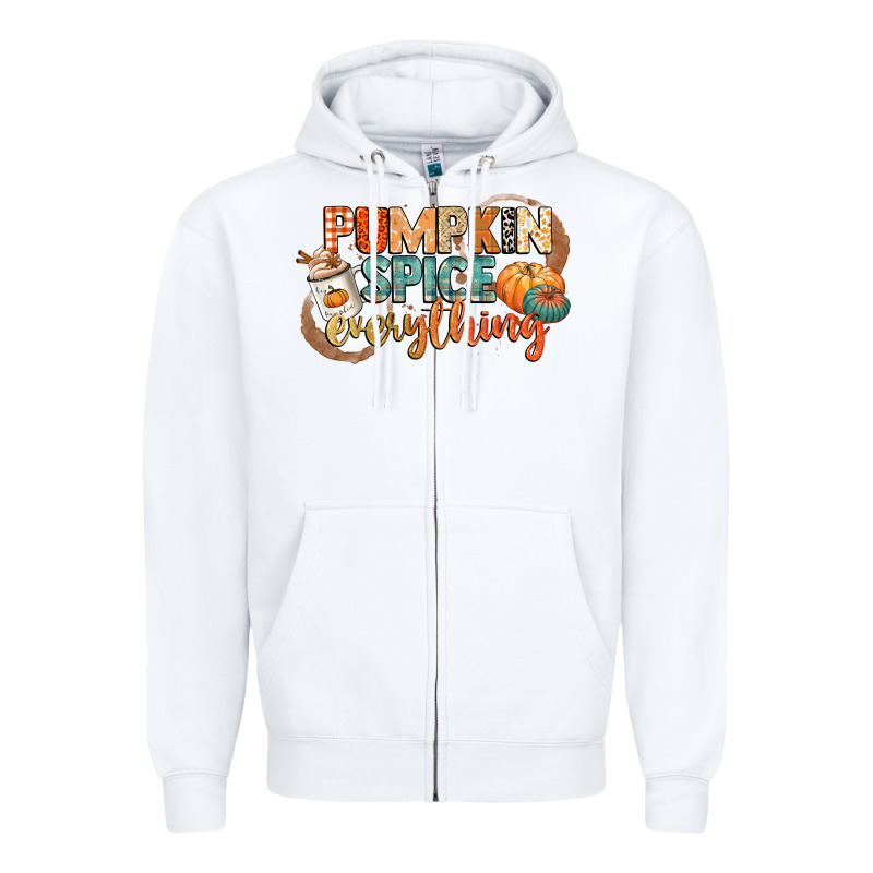 Pumpkin Spice Everything Zipper Hoodie by CowGirlArtShop | Teevron