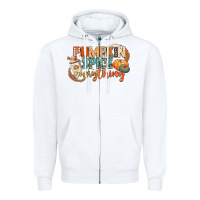 White pumpkin spice everything Zipper Hoodie - CowGirlArtShop