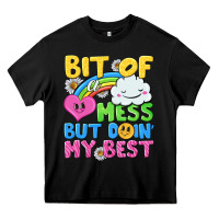 Bit Of A Mess But Doin My Best Heavy Core Tee | Teevron