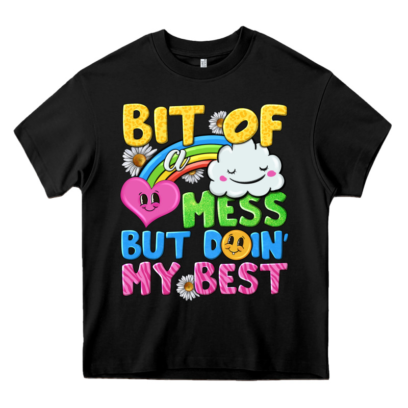 Bit Of A Mess But Doin My Best Heavy Core Tee by NancyCooperArtShop | Teevron