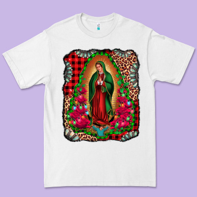 Our Lady Of Guadalupe Christmas Premium Tee Designed By Jasminsmagicworld