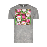 Cloud Rock christmas santa claus and gift box seamless pattern bbs Vintage Tee - BundleAndBundleShop