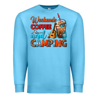 Ocean Blue weekends coffee and camping frappe coffee Premium Sweatshirt - FaDigitalArtStudio