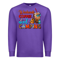 Purple weekends coffee and camping frappe coffee Premium Sweatshirt - FaDigitalArtStudio
