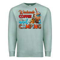 Seafoam weekends coffee and camping frappe coffee Premium Sweatshirt - FaDigitalArtStudio